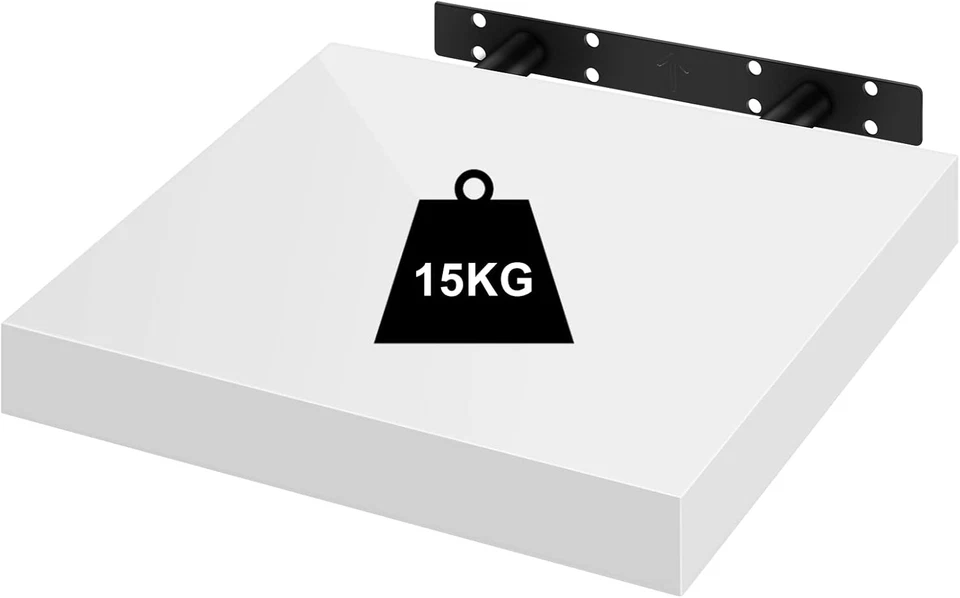 Mensola da Muro Scaffale Sospeso da Parete Libreria Piccola per Soggiorno Camere - Immagine 3 di 4