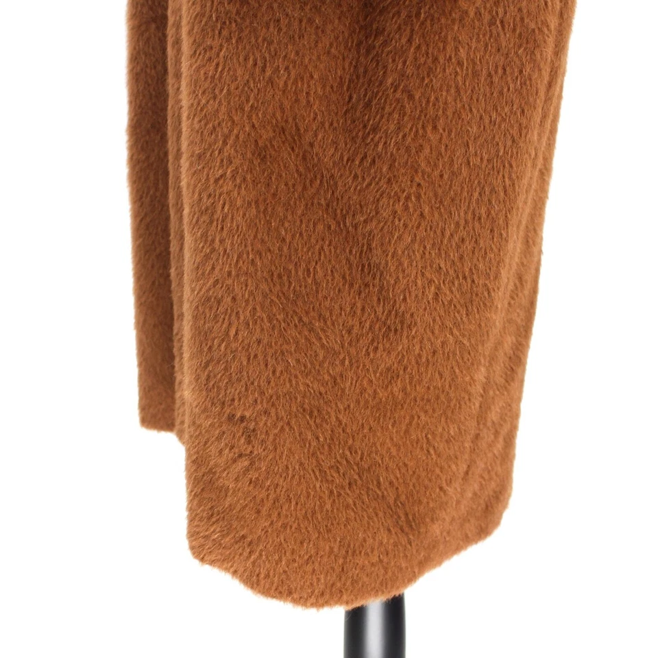 Ralph Lauren Purple Label Coat Alpaca Wool Blend Brown Midi Over Coat Size 4 - Image 4 of 4