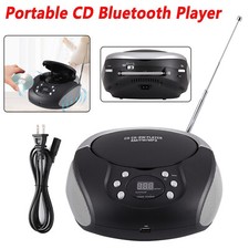 Portable CD Bluetooth Boombox Player Audio With AM/FM Radio Speakers Learning