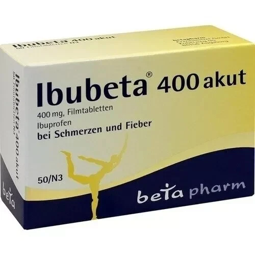 BETAPHARM ARZNEIMITTEL GMBH IBUBETA 400 akut Filmtabletten 50 St PZN 05731464
