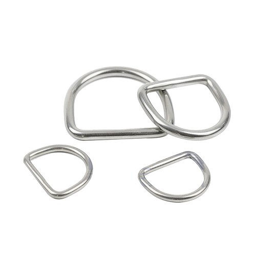 D Ringe Metallschlaufen Schnallen Edelstahl A2 Gurtband geschweißt Ring mehrere Größen - Bild 4 von 5