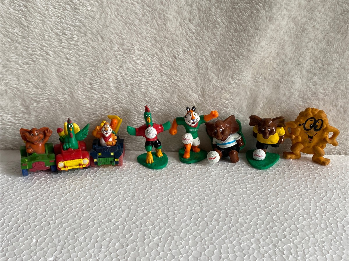 Lot Of 8 Vintage Mexican Cereal Mascot Figures Kellogs