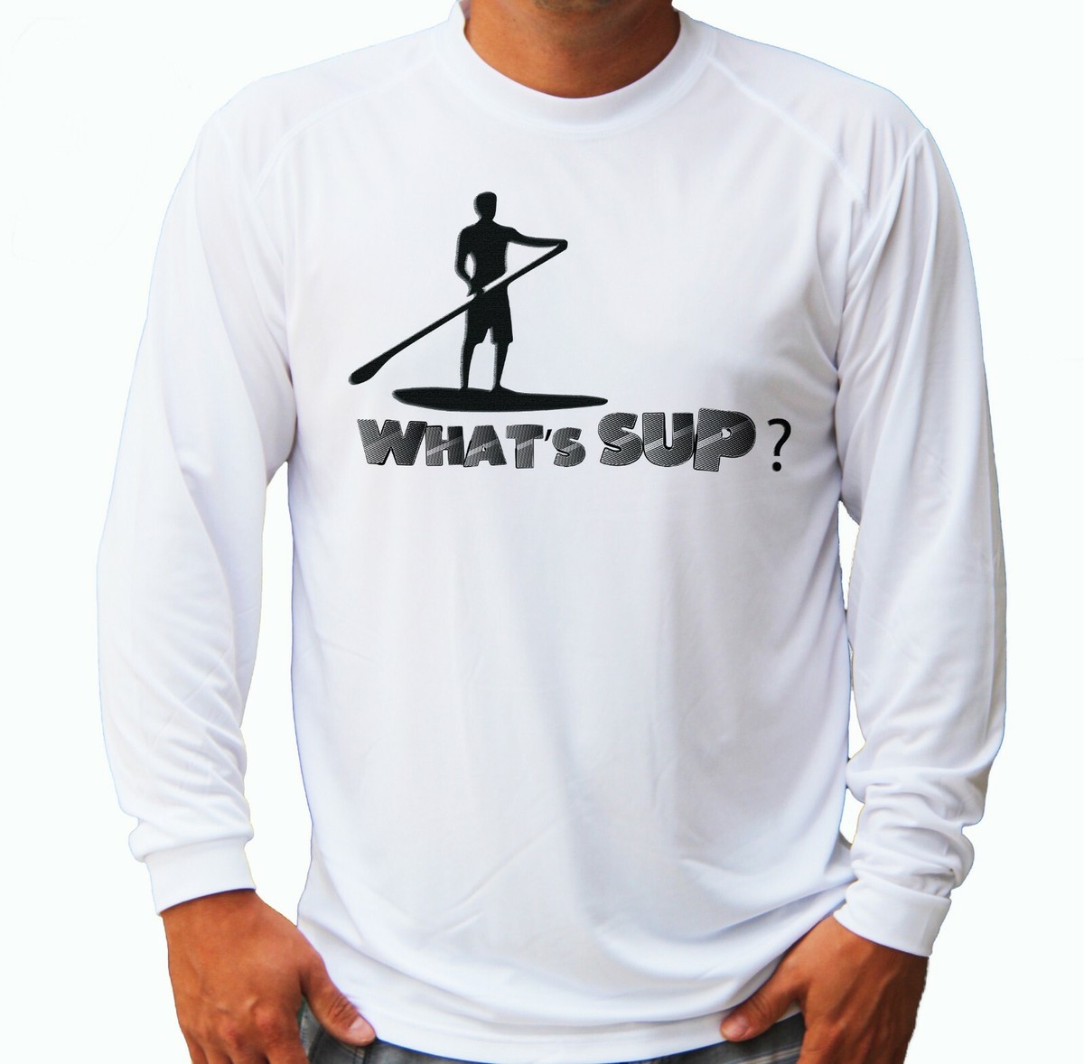 SUP Surfing Paddle Board Long Sleeve UPF 30 T-Shirt Beach Sport UV