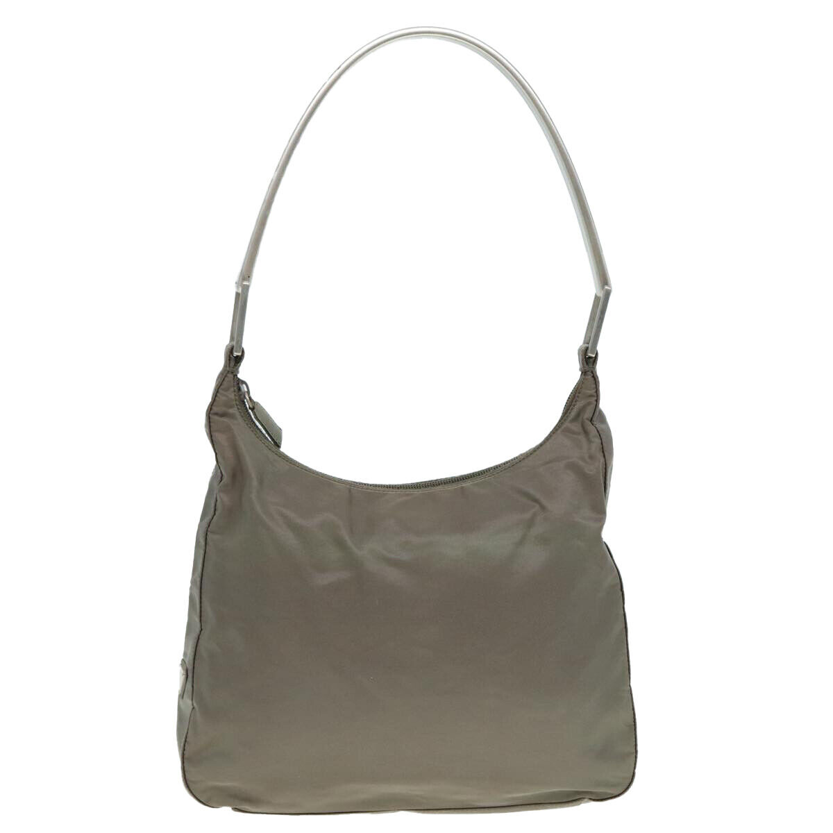 PRADA Shoulder Bag Nylon Gray Silver Auth 88828 | eBay