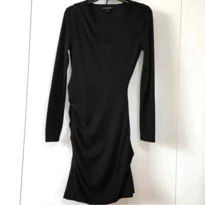 banana republic black long sleeve dress Banana Republic | Black Knit Long Sleeve Dress