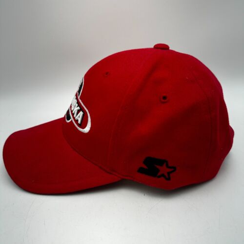 Nebraska CornHuskers Hat Red Tuck Strap w/ Slide Cap Script Logo Sports - Picture 3 of 11