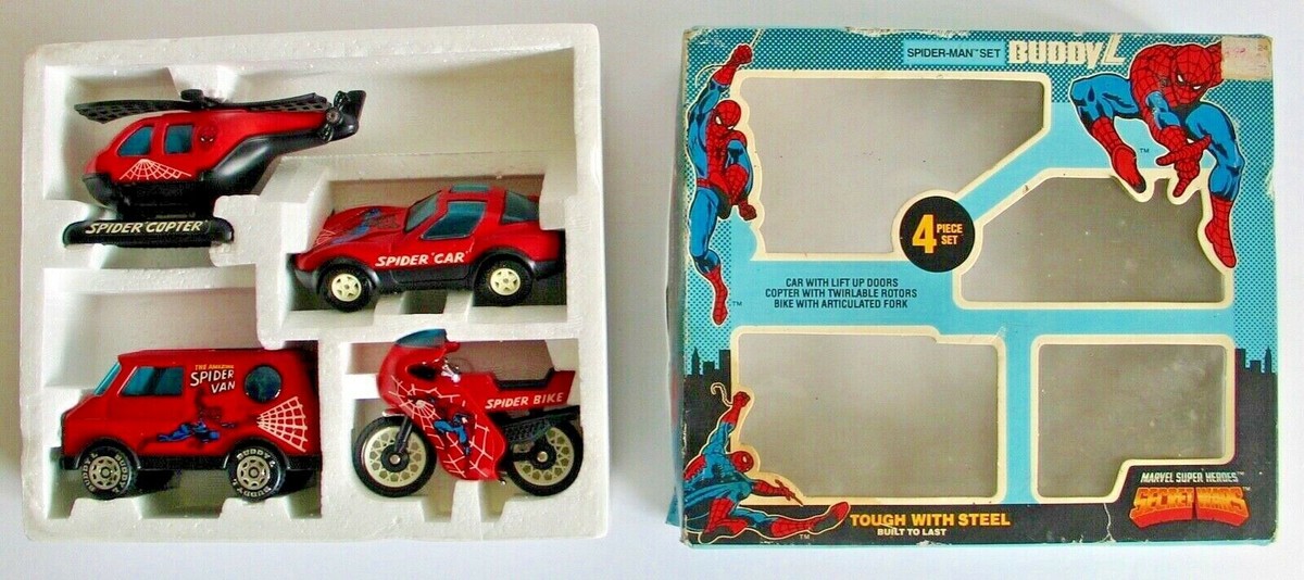 1984 スパイダーマン バイク 1984 Buddy L Secret Wars Spider-man Spider Bike 105p for