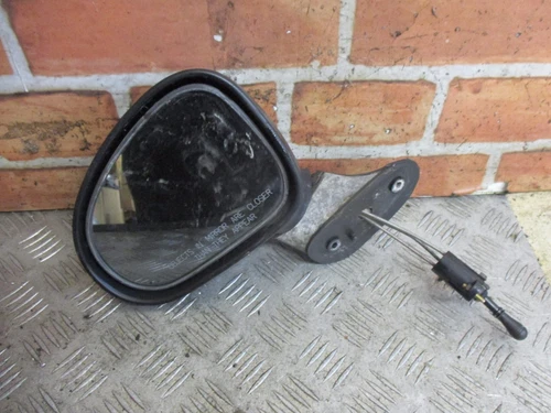DAEWOO MATIZ KLYA 2002 NS PASSENGER SIDE MANUAL DOOR WING MIRROR BLACK PLASTIC