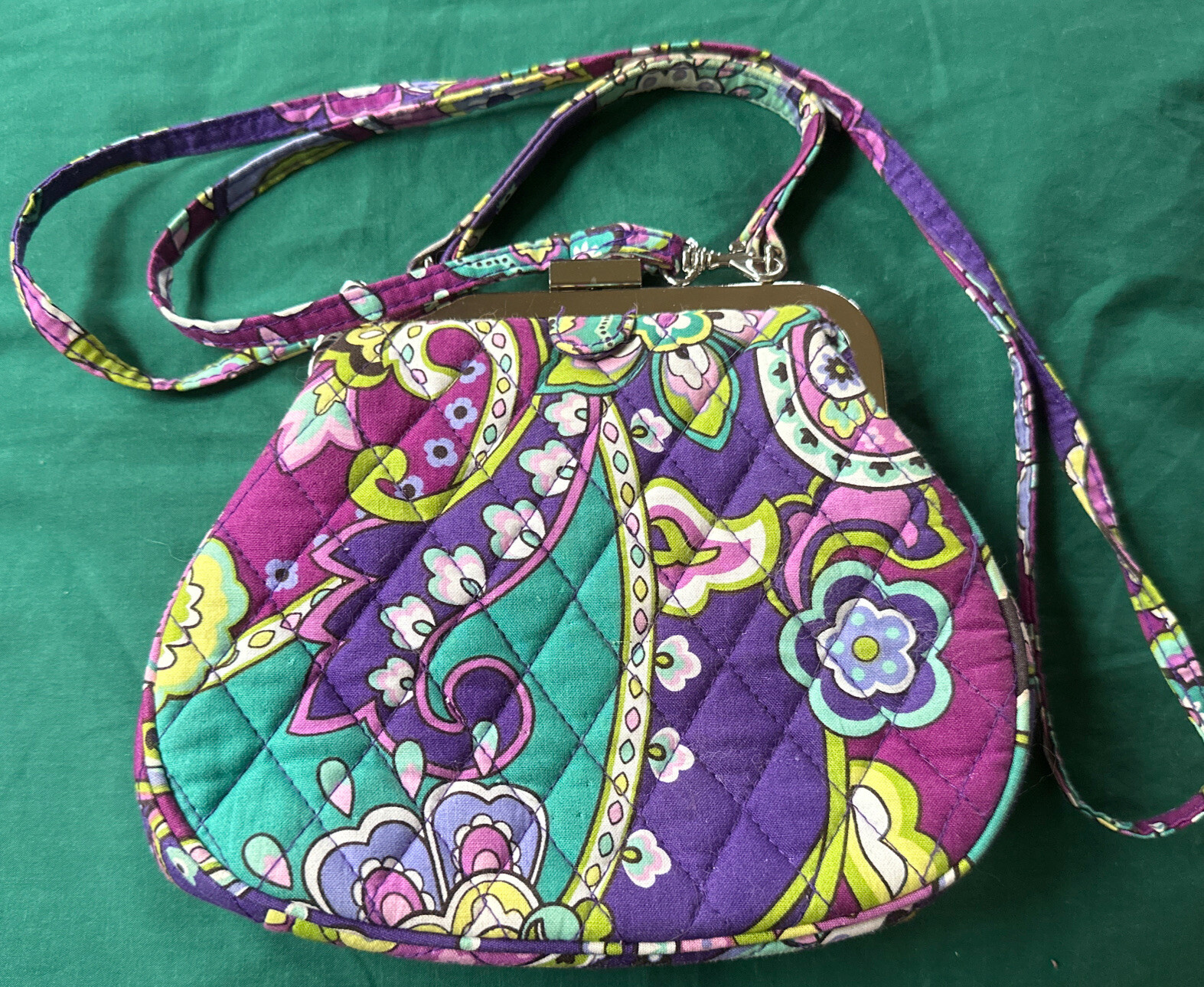 Vera Bradley Mini Frame Bag Heather Crossbody Purse Shoulder Tote Super
