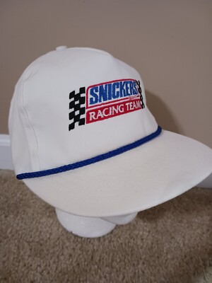 Snickers Racing Cap Vintage Snickers Racing Team White Golfer Hat Dick Trickle Rick Wilson ...
