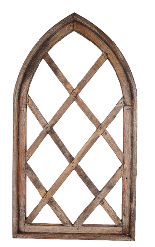 Jamestown Gothic Architectural Window-Wall-Rustic-Garden-Patio-17x30-Two Colors - Picture 2 of 5