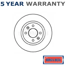 Borg & Beck Front  1x Brake Disc Fits Renault Clio 1991- Kangoo 1997- 7701206339