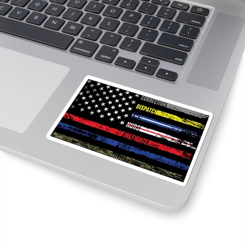 First Responder USA Flag Corrections Dispatch EMS Nurse Firefighter Police - Picture 21 of 24