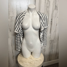 Stripped zip up sweater