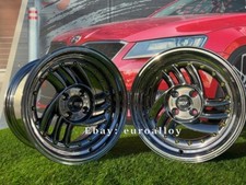 4x15 inch 4x100 HIRO V1-R Style Black Chrome Wheels: Fits For VW Beetle Golf BMW