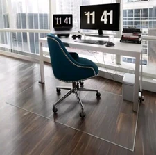 Clear Chair Mat for Hardwood Floor 30 X 48 Inches Transparent Floor Mats Wood/Ti