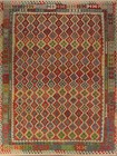 Geometric Kilim Rugs Wool Traditional Kelim Carpets 10x13 ft