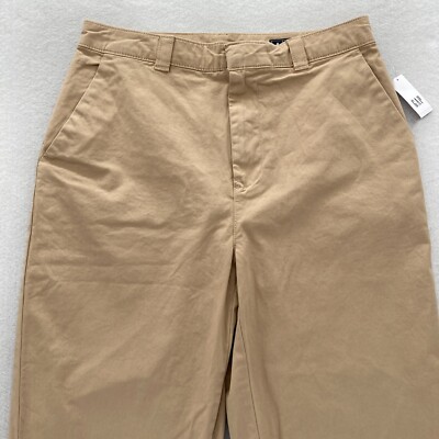 GAP Straight Up Khaki Pants Women's 4 Beige Relaxed Tapered
