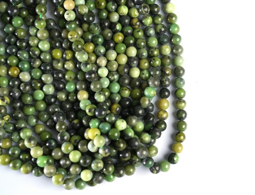 Natural Chrysoprase Gemstone Round Smooth Beads String For Making Jewelry 15.5" - Picture 4 of 4