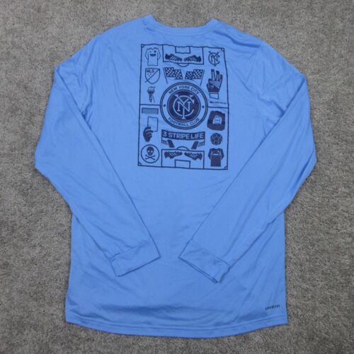 New York City Football Club Shirt Mens Large Blue Adidas Creator Tee Soccer NYC - Picture 4 of 10