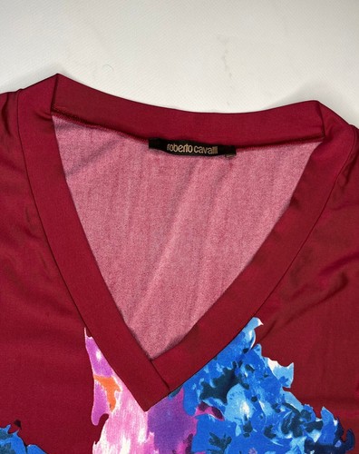 Top blusa donna Roberto Cavalli stampa floreale multicolore taglia L - Foto 2 di 14