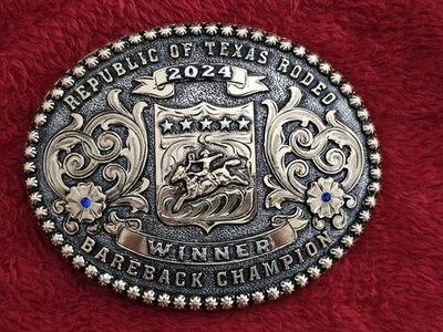 Rodeo Bareback Bronc Rider☆Rare☆2024☆CHAMPION TROPHY BUCKLE