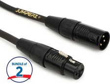 JUMPERZ JGM-5 Gold Microphone Cable - 5 foot 2-Pack 