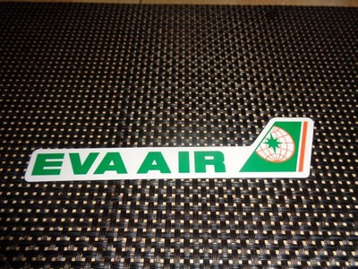 EVA AIR  Aufkleber  15 x 4 cm. / Neu! Hellbrauner Streifen / Variante!