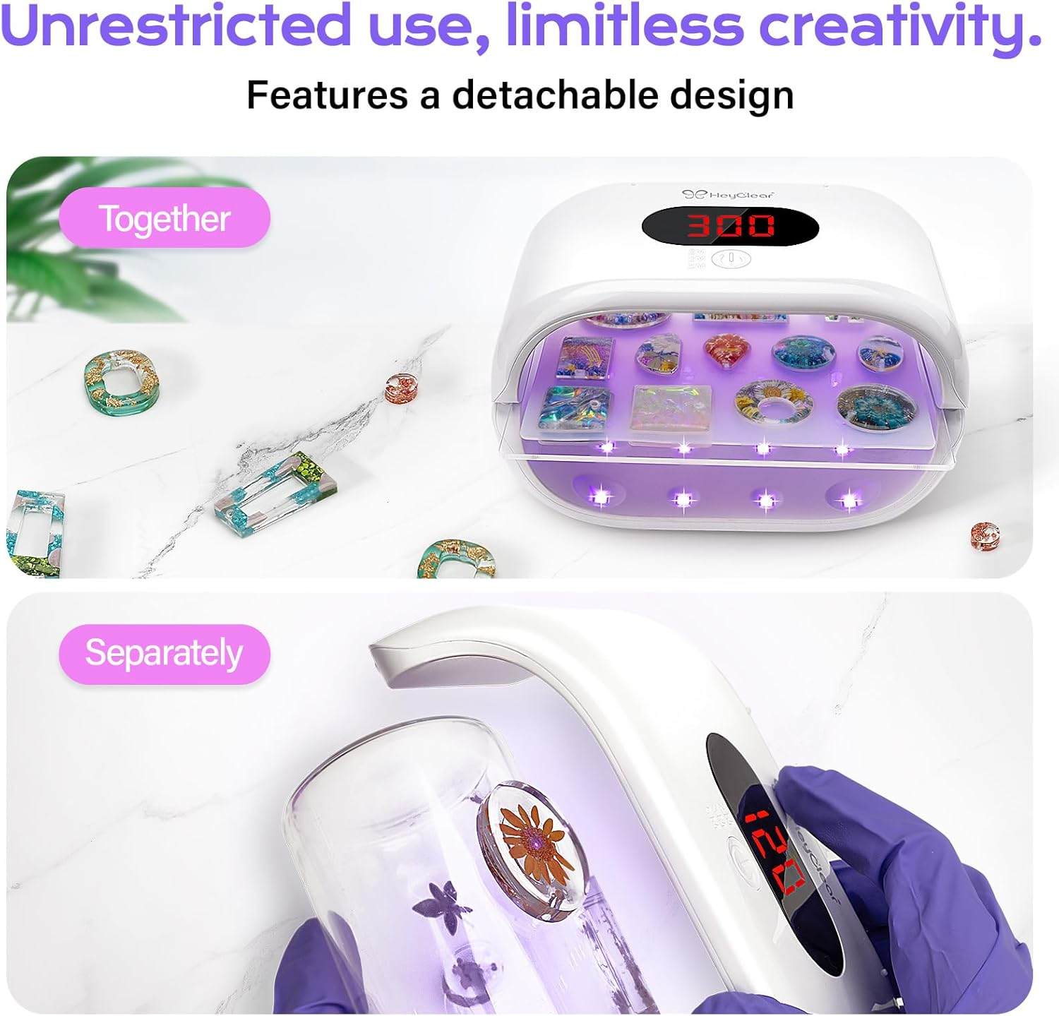 36W UV Lamp for Resin Curing Molds DIY Crafts Jewelry Drying Light