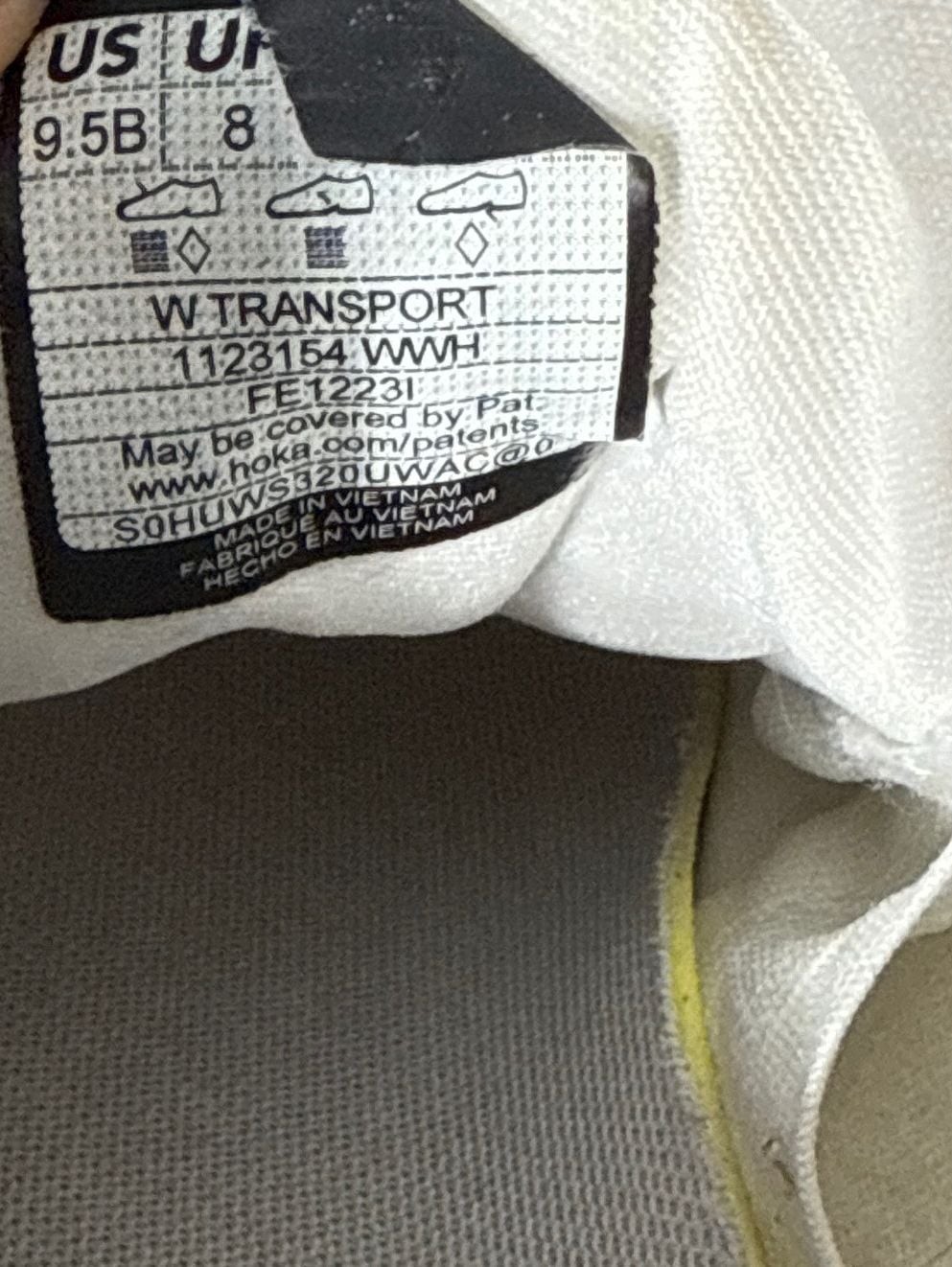 HOKA Women's Transport Casual Walking Shoe in White/Gum thumbnail 8