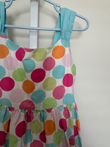 Girls Gymboree Cotton Sun Dress Size 7 Colorful 2010 Polka Dots EUC - Picture 2 of 5