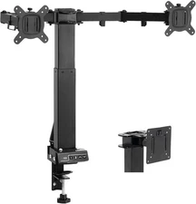 TOPSKY Adjustable Electric Monitor Desk Mount for Dual/Single Screens