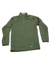 Eddie Bauer Men  s Small Quest Fleece 1/4 Zip Pullover Basil Green Sweater