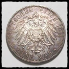 1914-A GERMANY / PRUSSIA 5 MARK Original Sharp XF+ / AU  #9D75