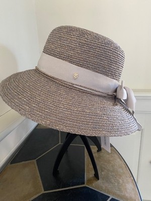 HELEN KAMINSKI NEWPORT SB RAFFIA HAT ECLIPSE MELANGE/MOONLIGHT NEW