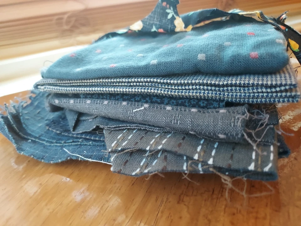 BLACK fabric scraps lot of 8 - Image 3 of 4