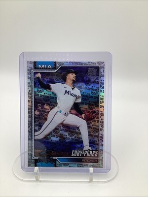 2026 Topps Series 1 Celebration Eury Perez #285 Opening Day Logos - Marlins