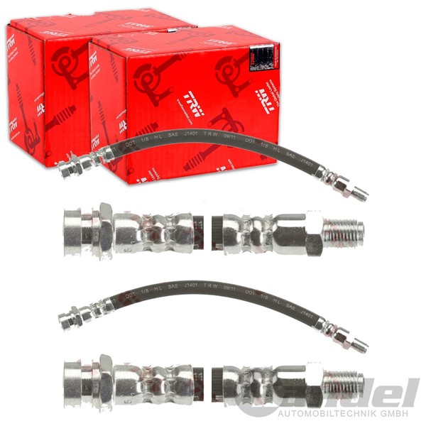 2X TRW BremsschlÄUche Hinten Beidseitig AußEn Passend FÜR Mitsubishi ASX Lancer-image