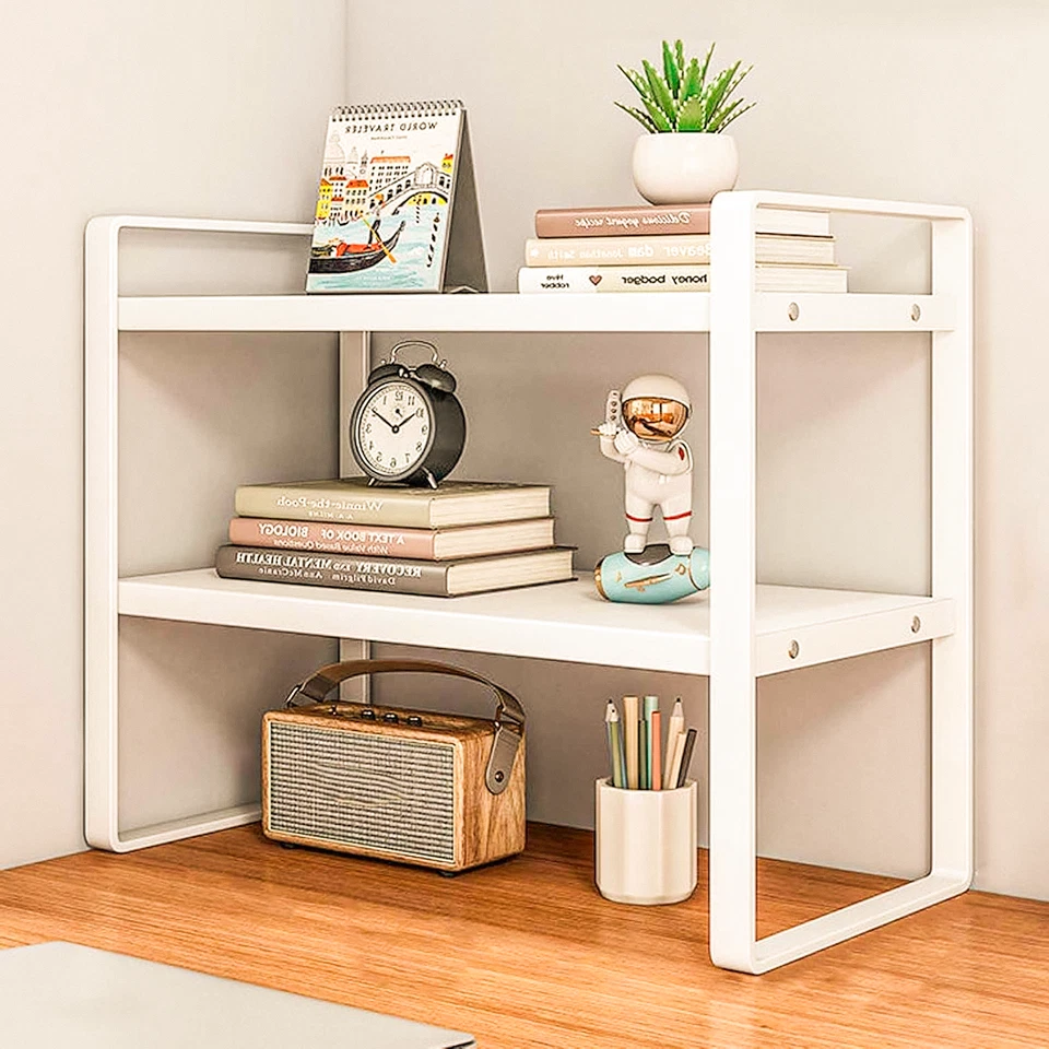 Estante organizador de gabinete, juego de 1 estantes de mostrador de cocina, almacenamiento de cocina Foto 3 de 4