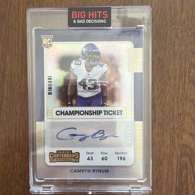 2021 Panini Contenders - Rookie Ticket Camryn Bynum #207 Championship Ticket /49