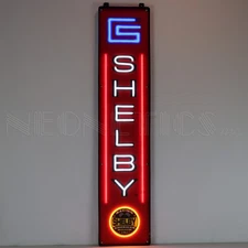 Ford Shelby Flex LED 47" Neon sign steel Case Mustang Cobra Jet AC 427 Garage