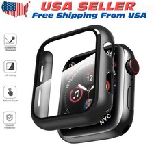 For Apple Watch 7/6/5/4/3/2/1/SE Case Cover 38/41/42/45/40/44mm Screen Protector