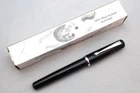 NOODLERS BLACK KONRAD PISTON ROLLERBALL PEN W/ BRUSH TIP