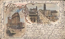 PMC San Francisco,CA Crocker Building-California Street Mitchell 1900 Postcard