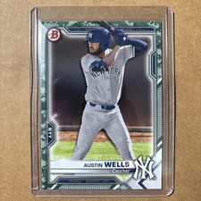 2021 Bowman Austin Wells Camo Border Prospect #BP-47 Yankees