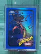 2025 Topps Chrome Marvel Ms. Marvel Blue Refractor /299 #130
