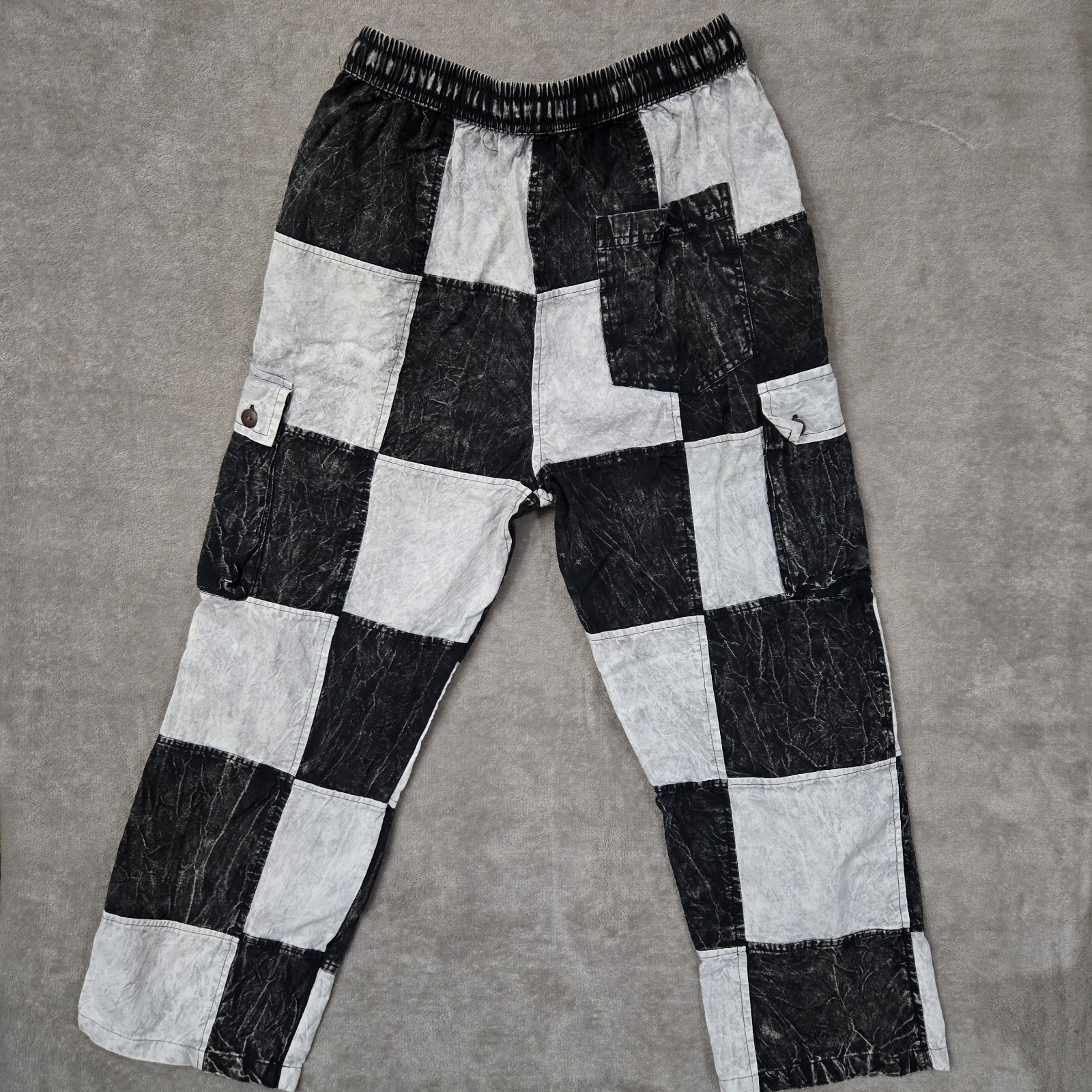 Rising International Patchwork Pants Small Stonew… - image 2
