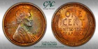 CACG Brilliant Uncirculated 1909-P VDB Lincoln Cent, Vibrant, Old Album Toner.