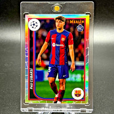 Pau Cubarsi 2023-24 Topps Merlin UCC #103 Refractor Rookie Card Barcelona (RC). rookie card picture