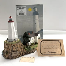 Harbour Lights #654 Mark Twain Memorial Lighthouse Missouri, w/Box, COA & Signed